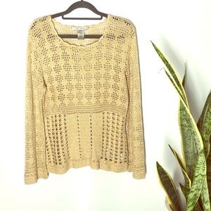 Nine West crocheted blouse. Size L.